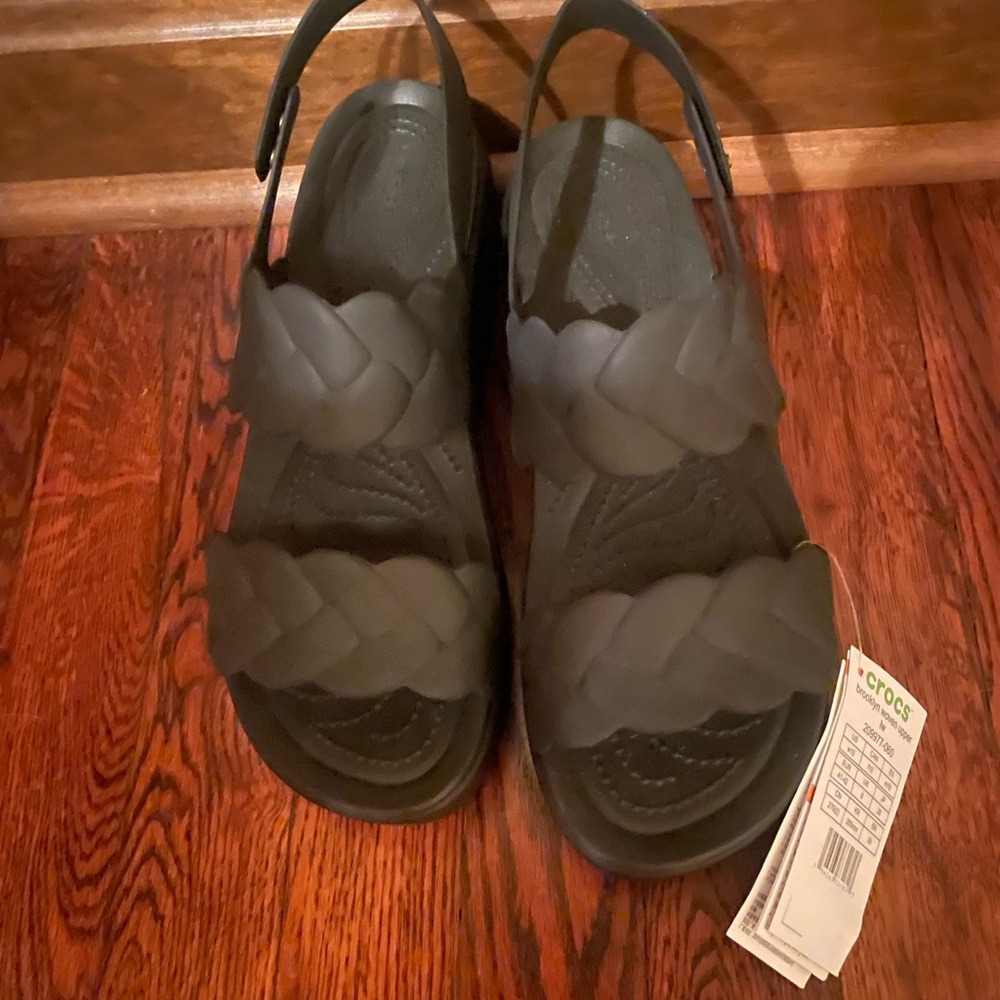CROCS Black Woven Sandals
